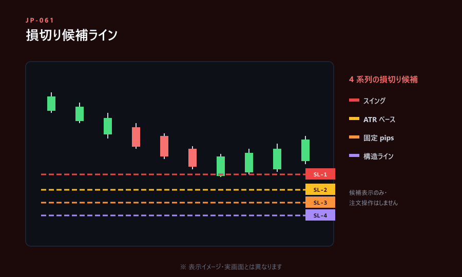 JP-061 損切り候補ライン 表示イメージ